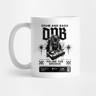 DNB - Cat Dj Feline The Groove (black/cat c) Mug